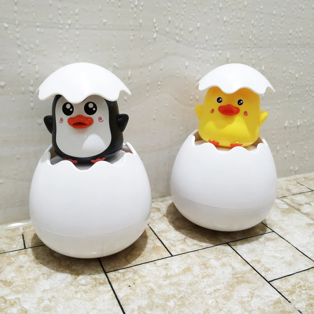 Duck & Penguin Bath Toys - Water Spray Sprinkler for Kids