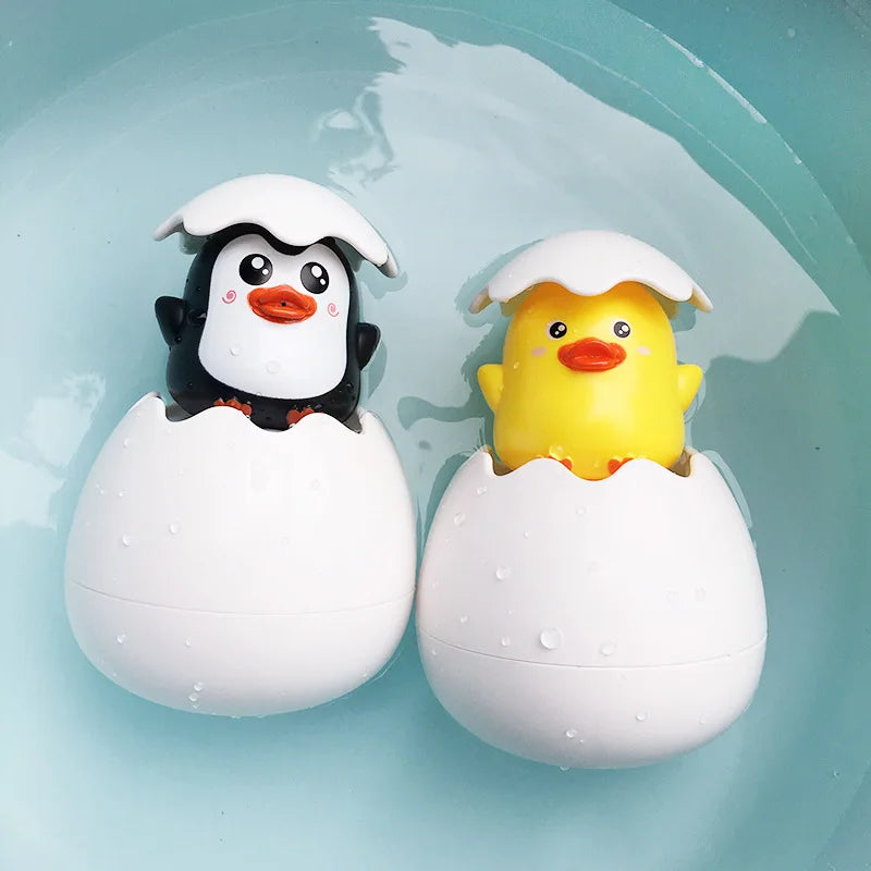 Duck & Penguin Bath Toys - Water Spray Sprinkler for Kids