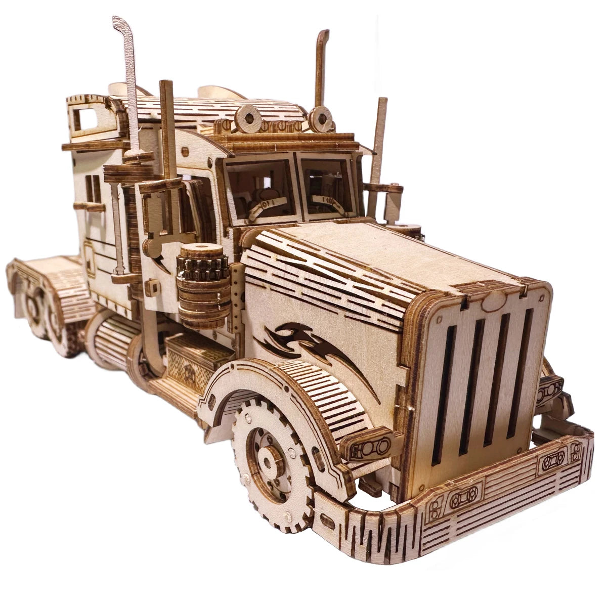 3D Wooden Truck Puzzle - DIY Building Kit for Kids & Adults