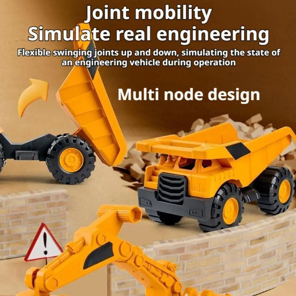Construction Truck Toy Set - Excavator & Engineering Vehicles for Toddlers